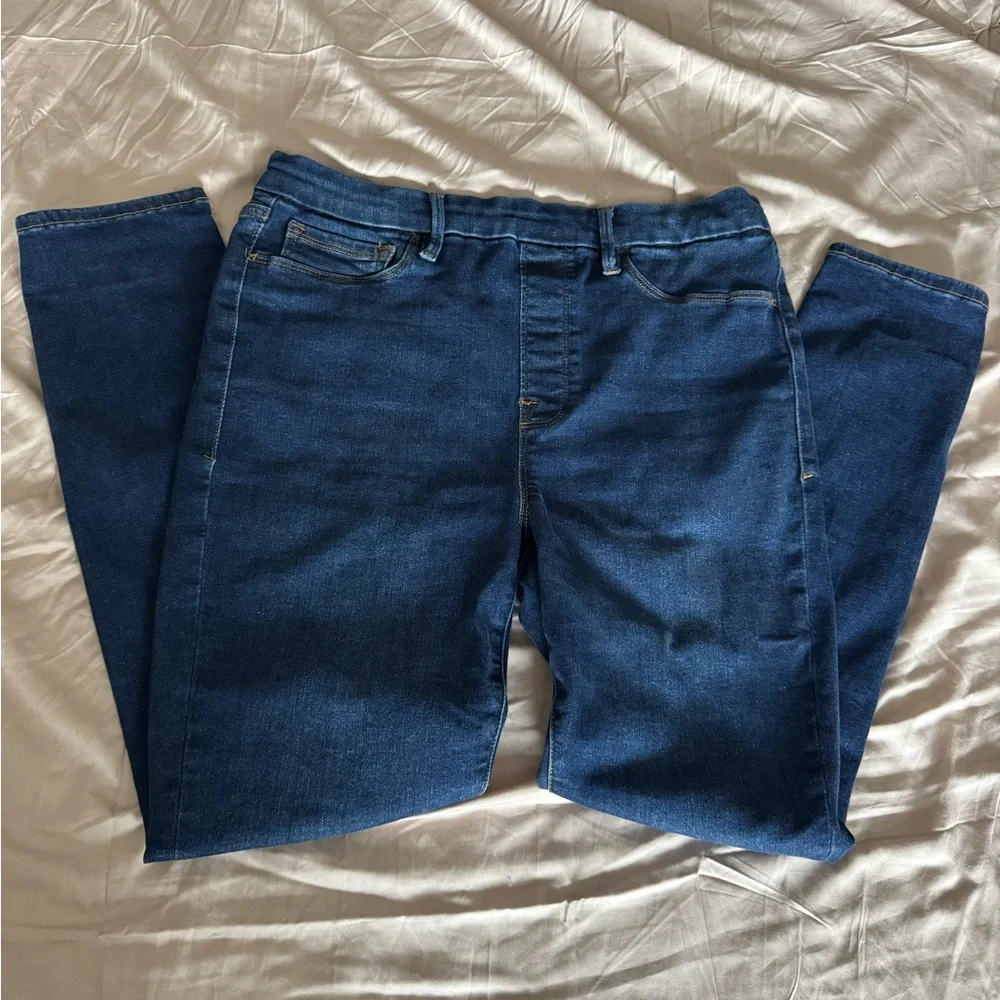 Good American pull on jeans Classic Blue Women's Jeans size large - Picture 2 of 11